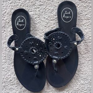 Black Jelly Flip Flops